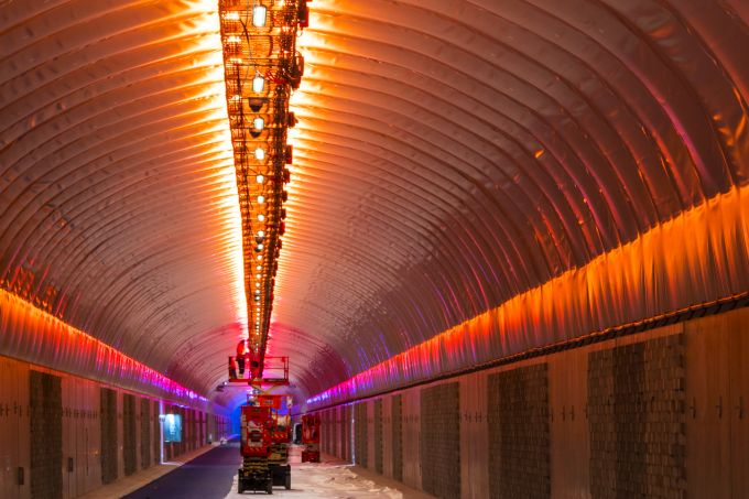 Løvstakk, Pedestrian & Bicycle Tunnel (NO) – Humidity/Moisture Protection with lights.